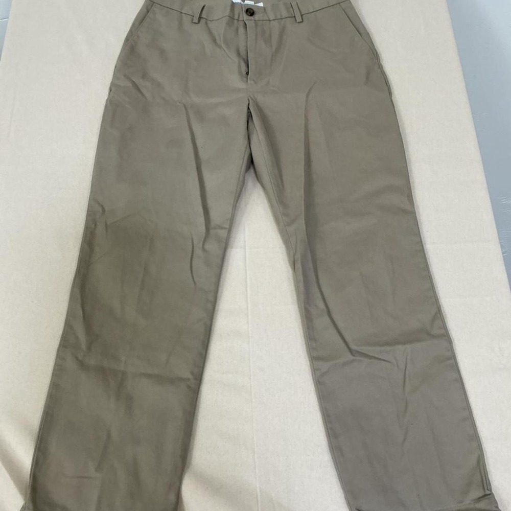 Classic khaki straight-leg chinos